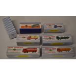 7 boxed Dinky reproduction die cast model cars by Atlas Editions