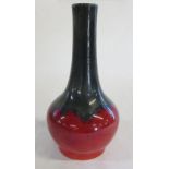 Bernard Moore red flambe vase H 19.