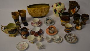 Various ceramics including Sylvac, copper lustre,