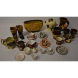 Various ceramics including Sylvac, copper lustre,
