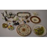Various ceramics including plates,