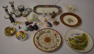 Various ceramics including plates,