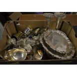 Various silver plate including pheasants,