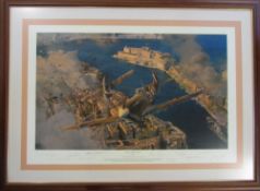 Limited edition print by Robert Taylor 'Malta - George Cross' commemorating the 60th anniversary of