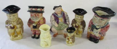 Selection of toby jugs inc Henry VIII,