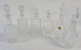 6 glass decanters