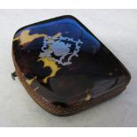 Small tortoiseshell purse with inlaid decoration D 7 cm