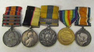 Group of 5 medals relating to 21631 Gnr W F Edgell 37th Battalion of the Royal Artillery - Queens