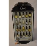 Limit wristwatch revolving lockable retail case including approx 40 watches (with keys)