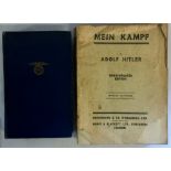 2 copies of Mein Kampf by Adolf Hitler 1939 (one missing cover)