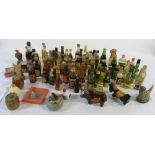 Selection of alcoholic miniatures inc Beswick ceramic bottles