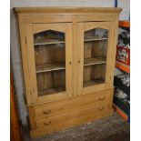 Pine display bookcase (marriage)