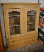 Pine display bookcase (marriage)