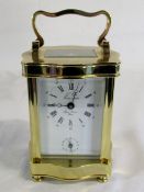 French brass carriage clock L'Epee Fondee en 1838 Sainte Susanne France