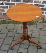 Small tilt top tripod table with burr maple top