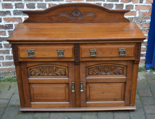 Victorian carved walnut sideboard - Image 2 of 2
