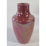 Ruskin pottery pink lustre vase dated 1922 H 16 cm (repair to neck)