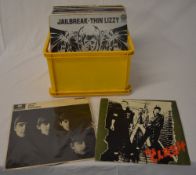 Box of approx 40 LPs to include The Beatles, The Who, Thin Lizzy, Slade, E.L.