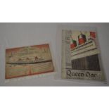 The "Queen Mary" a book of comparisons and Cunard White Star RMS "Queen Mary" booklet
