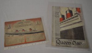 The "Queen Mary" a book of comparisons and Cunard White Star RMS "Queen Mary" booklet