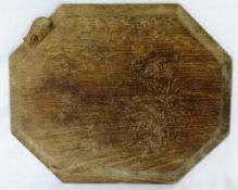 Robert Mouseman Thompson octagonal bread board L 30 cm