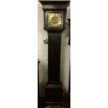 18th century 30 hour longcase clock with single hand & brass dial engraved Payne Ludlow (AF no