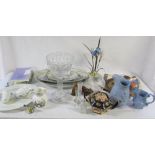 Assorted ceramics and glassware etc inc Royal Worcester and Royal Doulton