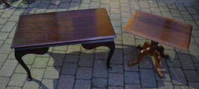 Mahogany coffee table & side table