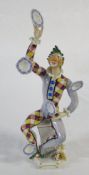Meissen porcelain figure of a plate juggling clown H 27 cm