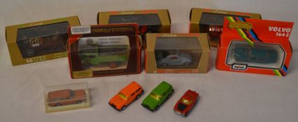 Various die cast model cars including Polistil and Models of Yesteryear