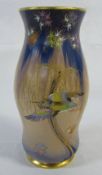 Carlton ware vase 'sketching bird' pattern H 36 cm