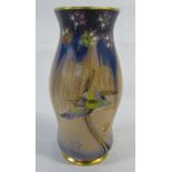 Carlton ware vase 'sketching bird' pattern H 36 cm