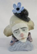 Lladro porcelain bust of a clown no 5130 H 27 cm