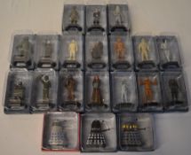20 Dr Who boxed Eaglemoss figures including 3 Daleks