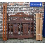 Late Victorian carved wooden double bed