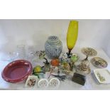 Various ceramics and glassware etc inc Holme Gaard, Capodimonte,