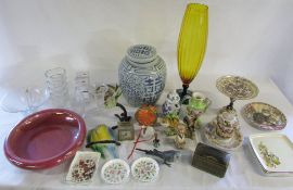 Various ceramics and glassware etc inc Holme Gaard, Capodimonte,