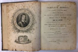 The Complete Herbal by Nicholas Culpeper MD new edition 1845 published by Thomas Kelly