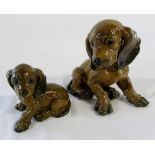 Rosenthal dachshund puppy figures no 1247 and 1000