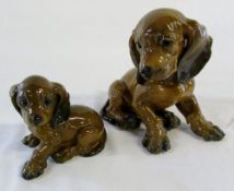 Rosenthal dachshund puppy figures no 1247 and 1000