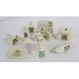 Assorted crested china
