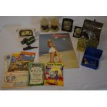 89' Marylin Monroe calendar, cigarette cards,