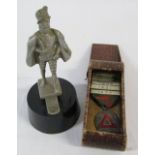 1930s Road Safety medal & Sir Walter Raleigh car mascot