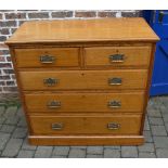 Late Victorian oak chest of drawers