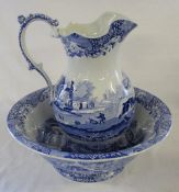 Spode Italian toilet set comprising of jug and bowl