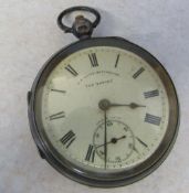 Silver pocket watch W E Watts Nottingham 'The Empire' English Lever Chester 1900