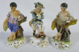 3 Royal Crown Derby figurines - Summer (2) & Winter H 22 cm