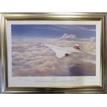 Limited edition print by Stephen Brown 68/400 'Concorde - Second to None' also signed by David