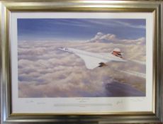 Limited edition print by Stephen Brown 68/400 'Concorde - Second to None' also signed by David