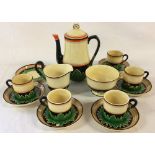 Rare Minton Art Deco part coffee set with factory temporary design number NP1231 z & comprising